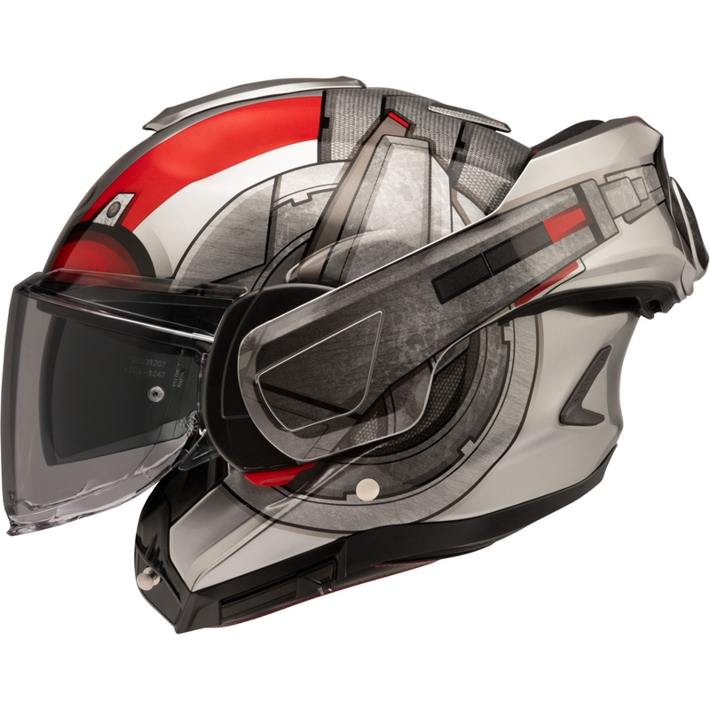 HJC F100 Ant-Man Marvel MC1 pelēk-arkana flip-up motociklu ķivere