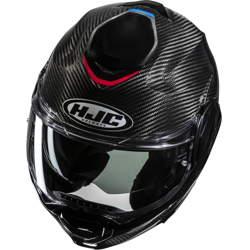 HJC F100 Carbon Tent Motociklu ķivere MC21 melns-zils-sarkans