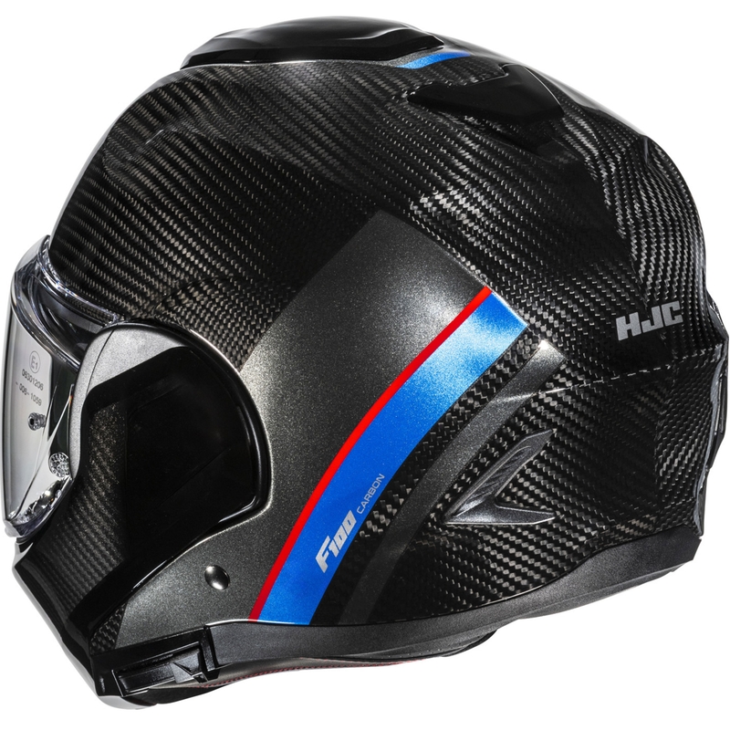HJC F100 Carbon Tent Motociklu ķivere MC21 melns-zils-sarkans