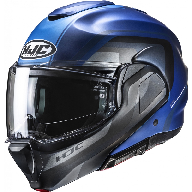 HJC F100 Reff MC2SF zili pelēka flip-up motocikla ķivere