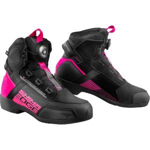 Sieviešu Shima Edge Vent melni un rozā motociklu zābaki