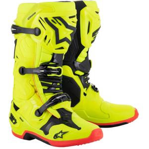 Alpinestars Tech 10 Yellow Fluo Black Fluo Motociklu zābaki