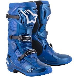 Alpinestars Tech 10 zili-melni-balti motocikla zābaki