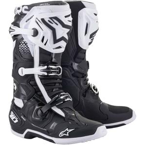 Alpinestars Tech 10 melni un balti motociklu zābaki