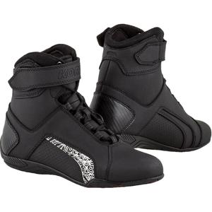 Sieviešu Kore Velcro 2.0 melnbalti motociklu zābaki