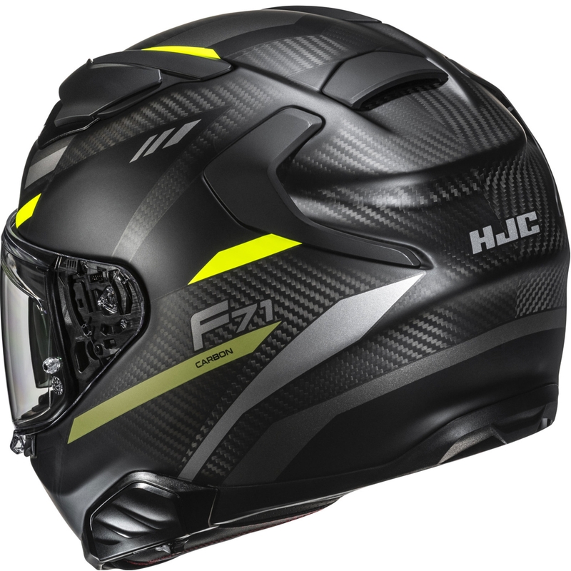 Integrēta motociklu ķivere HJC F71 CARBON Esira MC3HSF melns-fluo dzeltens
