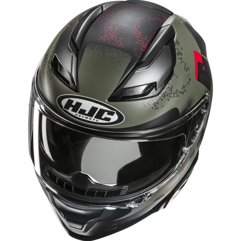 Integrēta motocikla ķivere HJC F71 Faco MC1SF haki melna