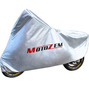 MotoZem motociklu tents - sudraba krāsā