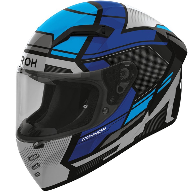 Integrēta motocikla ķivere Airoh CONNOR Ego spīdīgi zila