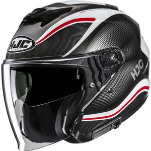 Atvērtā motociklu ķivere HJC i31 Depe MC1 melns-balts-sarkans