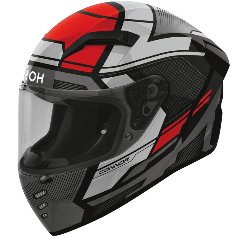 Integrēta motocikla ķivere Airoh CONNOR Ego spīdīgi sarkana