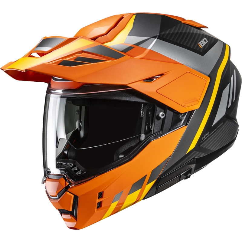 HJC i80 Imes MC3H flip-up motociklistu ķivere melna-pelēka-oranža