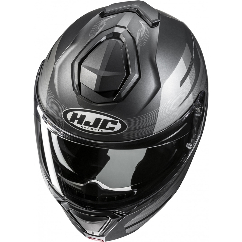 HJC i91 Dusk MC5SF atvāžamā motociklistu ķivere melni pelēka