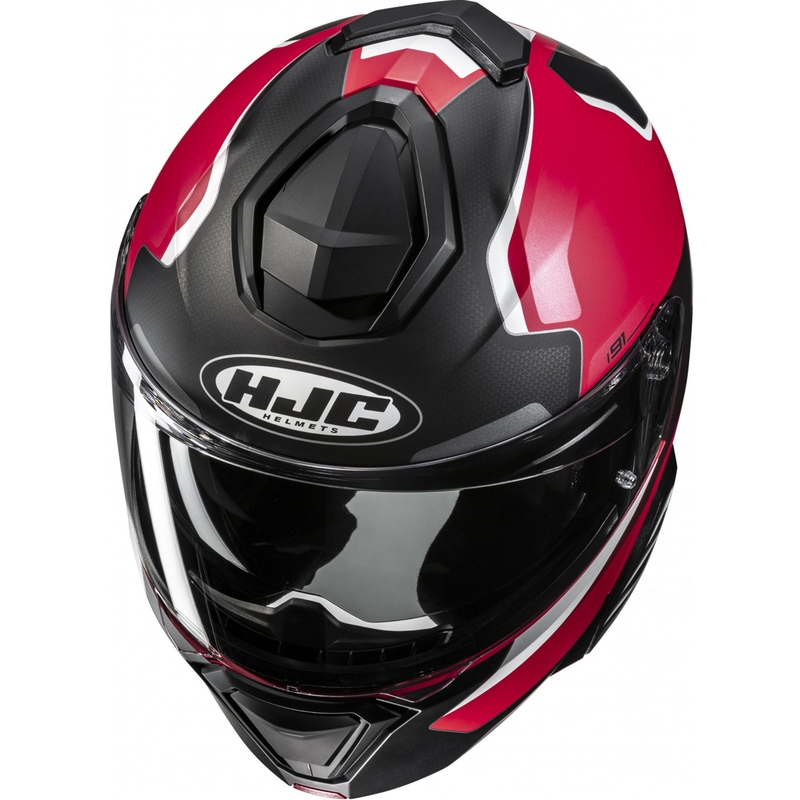 HJC i91 Felio MC1SF flip-up motociklu ķivere melns-arkans-balts