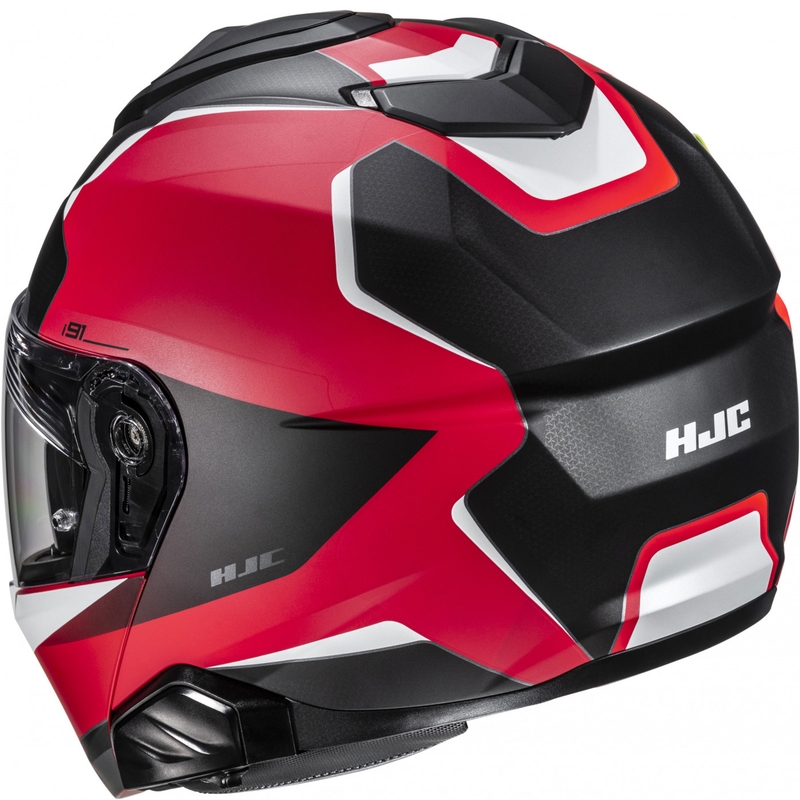 HJC i91 Felio MC1SF flip-up motociklu ķivere melns-arkans-balts