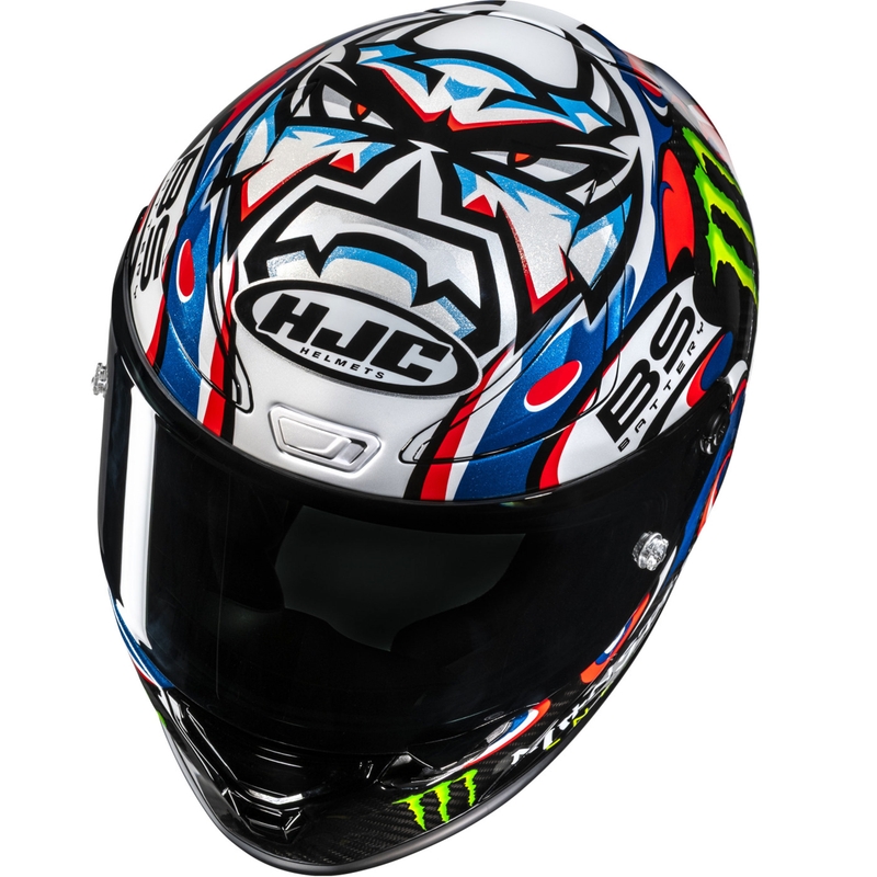 Integrēta motociklu ķivere HJC RPHA 1 V2 CARBON Quartararo Le Mans III MC25 multicolor