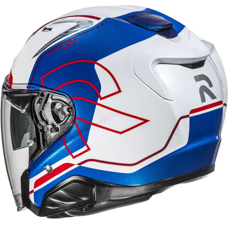 Atvērtā motociklu ķivere RPHA 31 Dereen MC21 balts-zils-sarkans