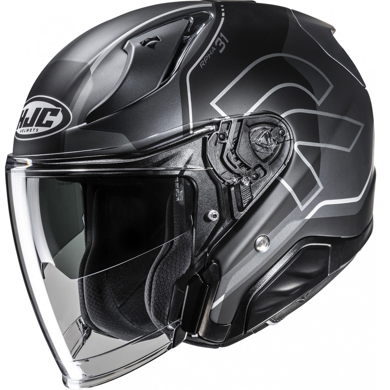 Atvērtā moto ķivere RPHA 31 Dereen MC5SF melns-pelēks