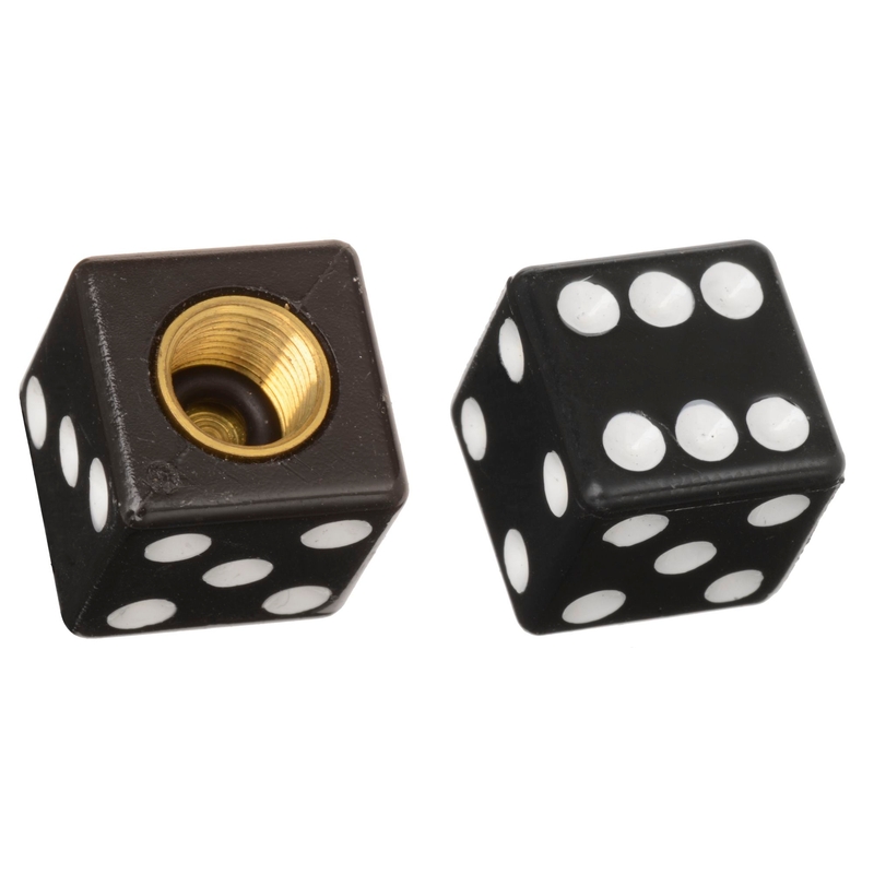 Oxford Lucky Dice melni vārstu vāciņi
