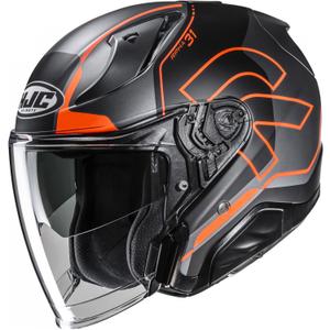 Atvērtā motociklista ķivere RPHA 31 Dereen MC6HSF melna-pelēka-oranža