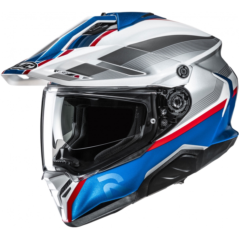 Enduro motociklu ķivere HJC RPHA 60 Arbre MC21 balta-sudraba-zilā-sarkana