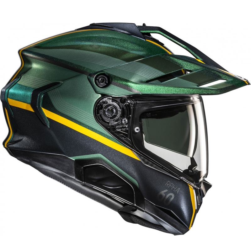 Enduro ķivere motociklam HJC RPHA 60 Arbre MC4 zaļgani melnā-dzeltena