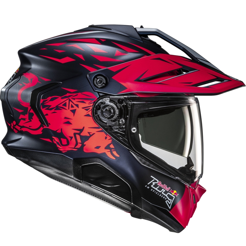 Enduro motociklu ķivere HJC RPHA 60 Spielberg Red Bull Ring MC21SF zili-sarkana
