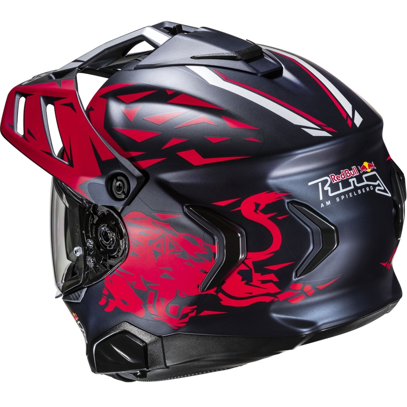 Enduro motociklu ķivere HJC RPHA 60 Spielberg Red Bull Ring MC21SF zili-sarkana