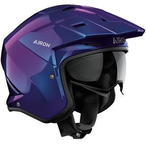 Izmēģinājuma ķivere motociklam Airoh Kombakt Shimmer spīdīga violeti zila