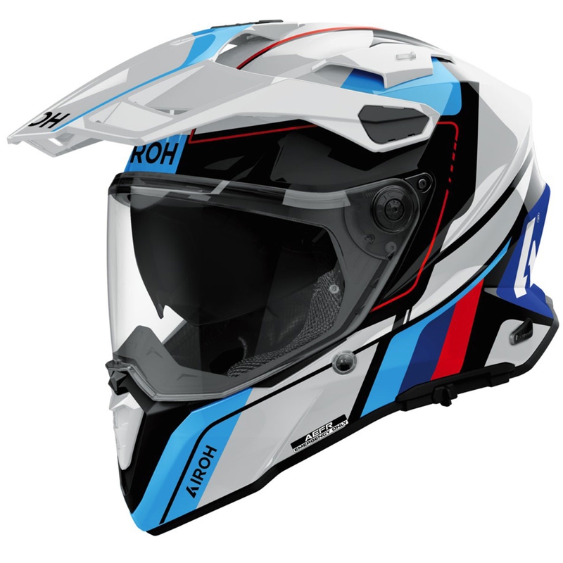 Enduro ķivere Airoh Commander 2 Skip balta spīdīga