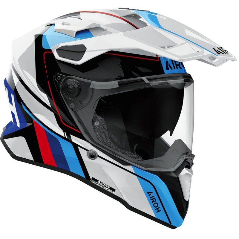 Enduro ķivere Airoh Commander 2 Skip balta spīdīga