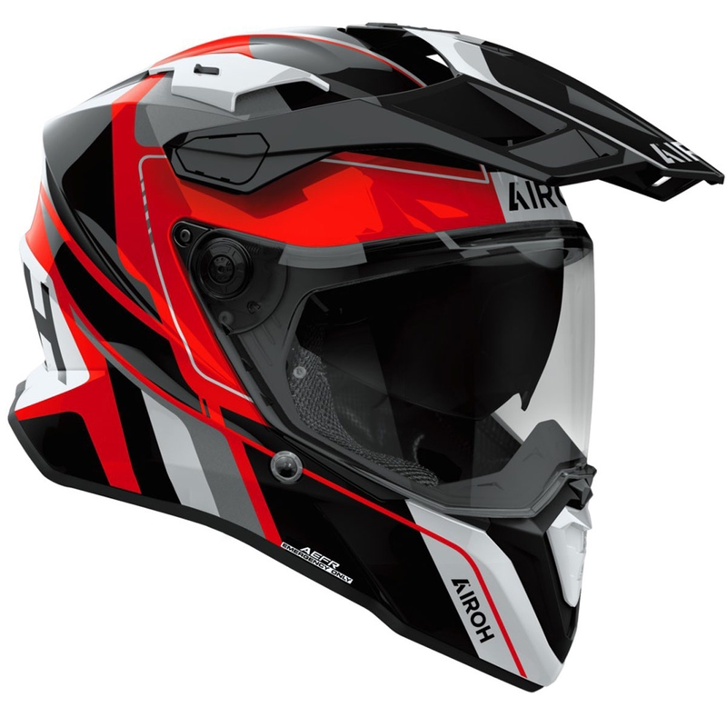 Enduro ķivere Airoh Commander 2 Skip spīdīgi sarkana