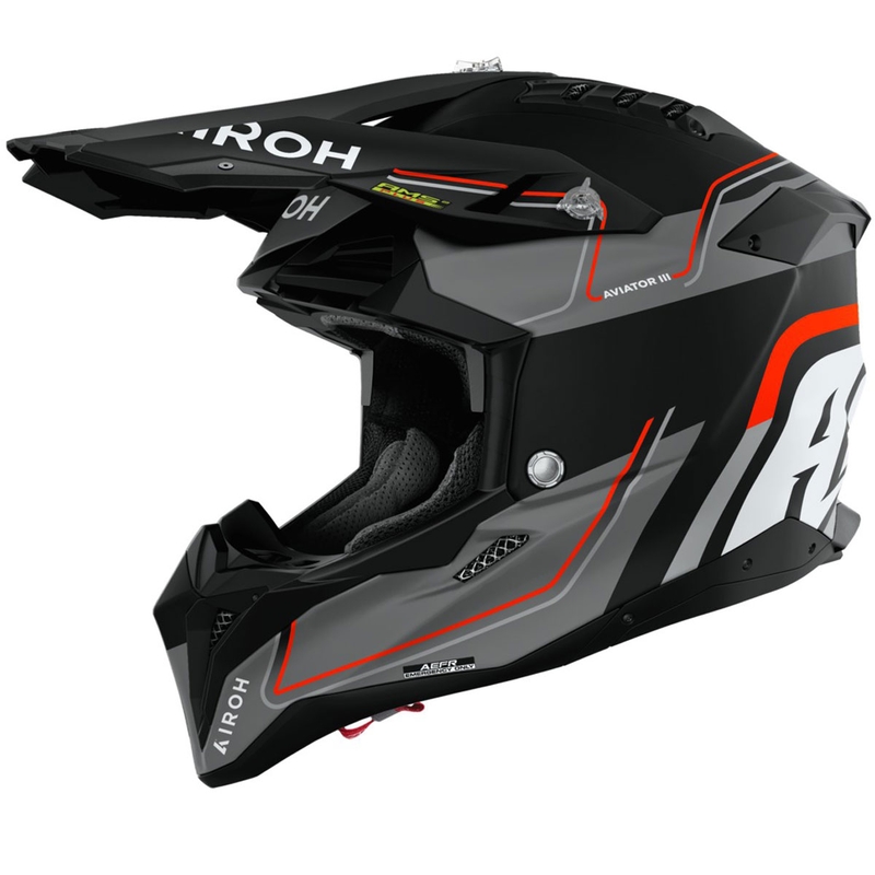 Motokrosa ķivere Airoh Aviator 3 Leader matēti oranža