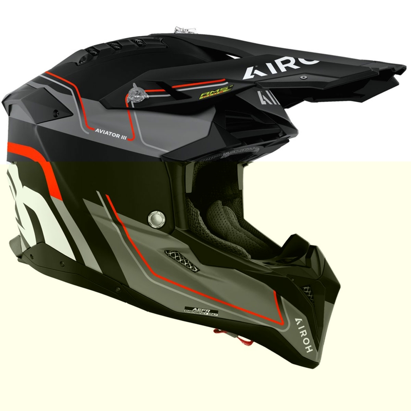 Motokrosa ķivere Airoh Aviator 3 Leader matēti oranža