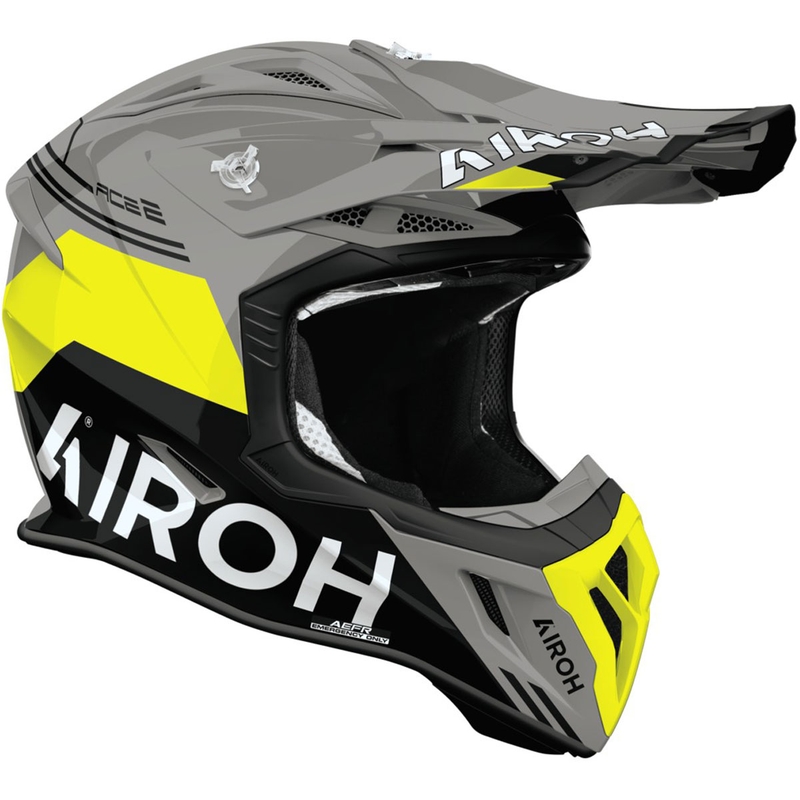 Motokrosa ķivere Airoh Aviator ACE 2 Fury spīdīgi dzeltena