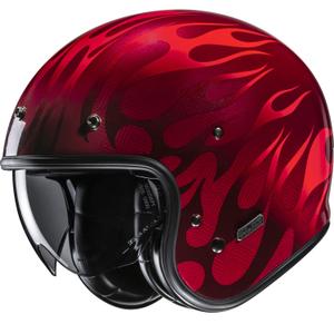 Atvērtā motociklu ķivere HJC V31 Firo MC1 sarkana