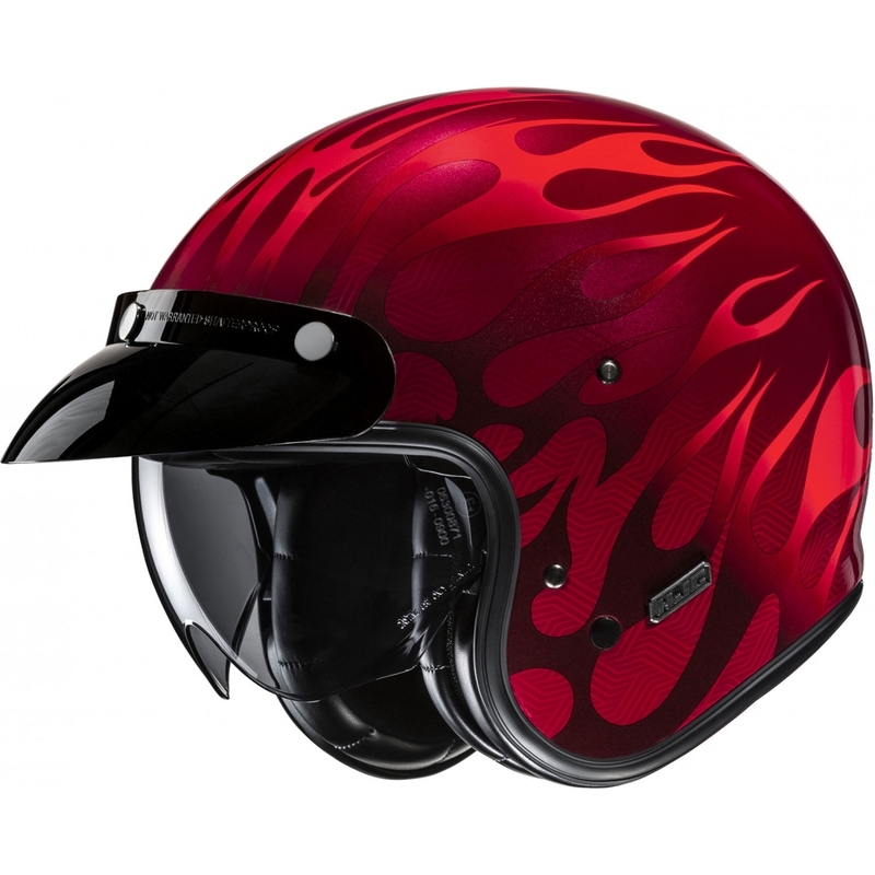 Atvērtā motociklu ķivere HJC V31 Firo MC1 sarkana