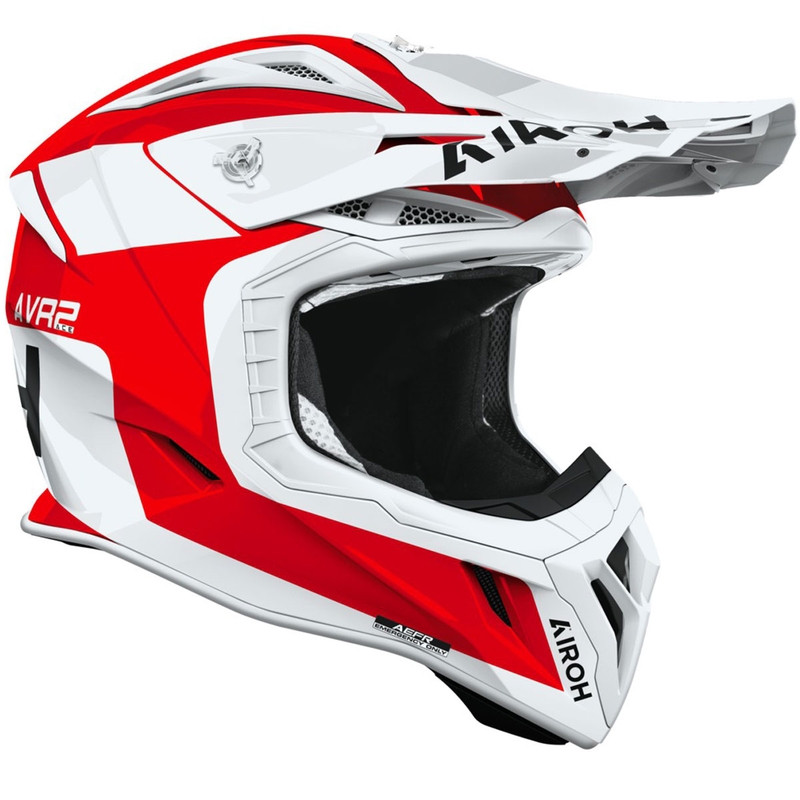 Motokrosa ķivere Airoh Aviator ACE 2 Iron spīdīgi sarkana