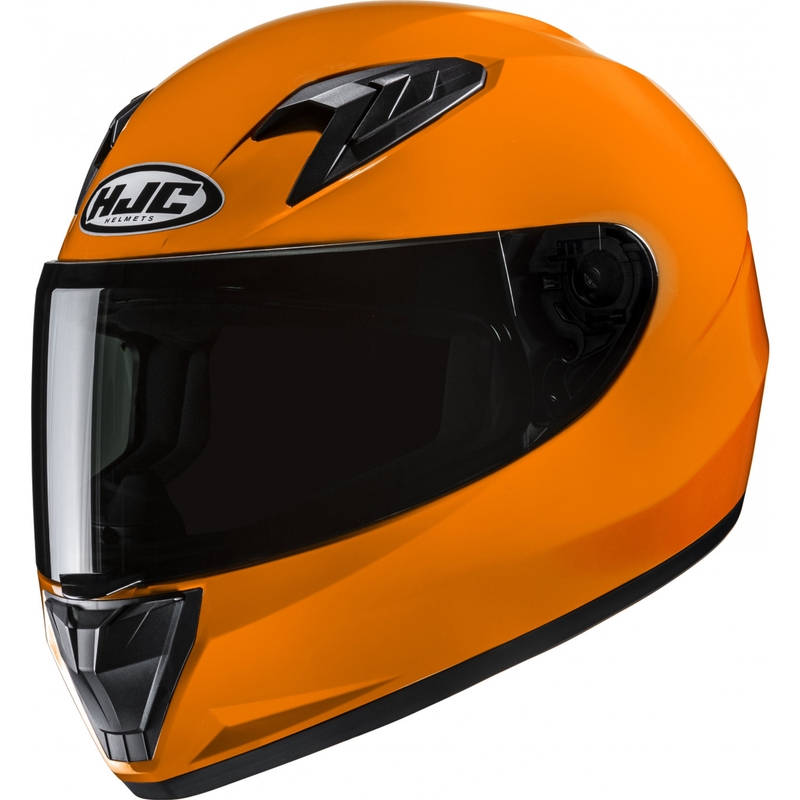 Bērnu integrālā motociklu ķivere HJC Y10 Solid Tramotno oranžā krāsā