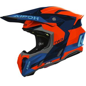 Motokrosa ķivere Airoh Twist 3 Fancy spīdīga fluo oranži zila