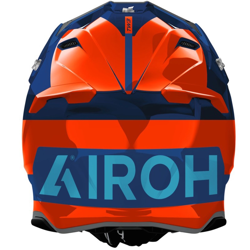 Motokrosa ķivere Airoh Twist 3 Fancy spīdīga fluo oranži zila