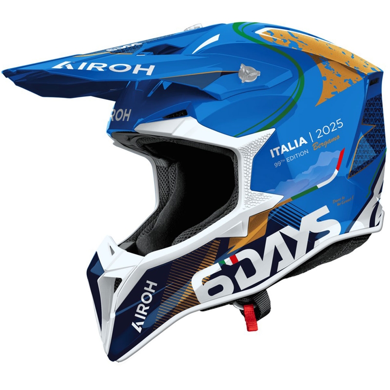 Motokrosa ķivere Airoh Wraaap 6DAYS ® ITALY spīdīga