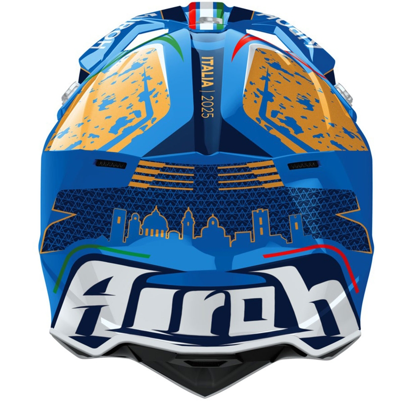 Motokrosa ķivere Airoh Wraaap 6DAYS ® ITALY spīdīga