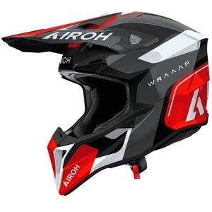 Motokrosa ķivere Airoh Wraaap Conquer spīdīgi sarkana