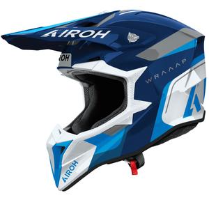 Motokrosa ķivere Airoh Wraaap Conquer spīdīgi zila