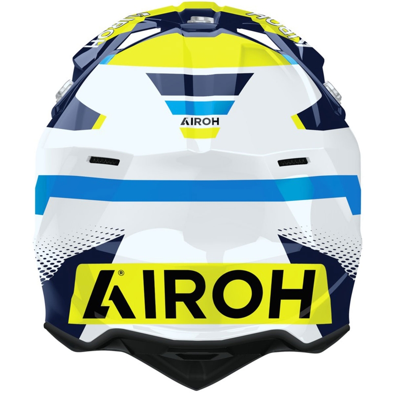 Motokrosa ķivere Airoh Wraaap Vision spīdīgi dzelteni zila