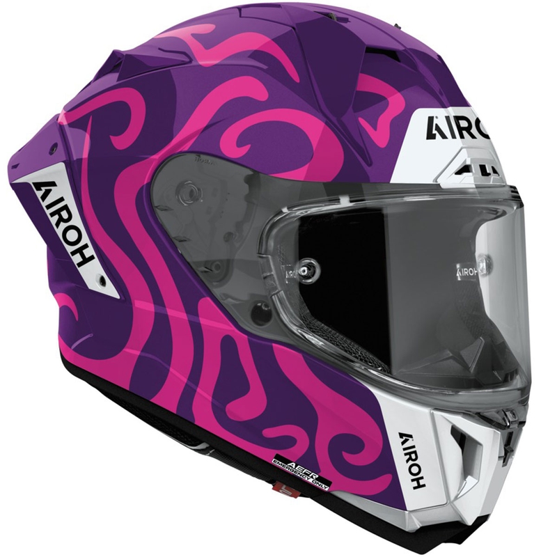 Integrēta motocikla ķivere Airoh GP800 Swain spīdīga violeta