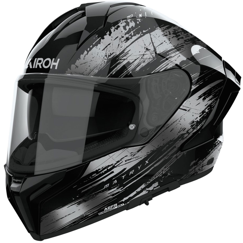 Integrēta motocikla ķivere Airoh MATRYX Reflex spīdīgi pelēka