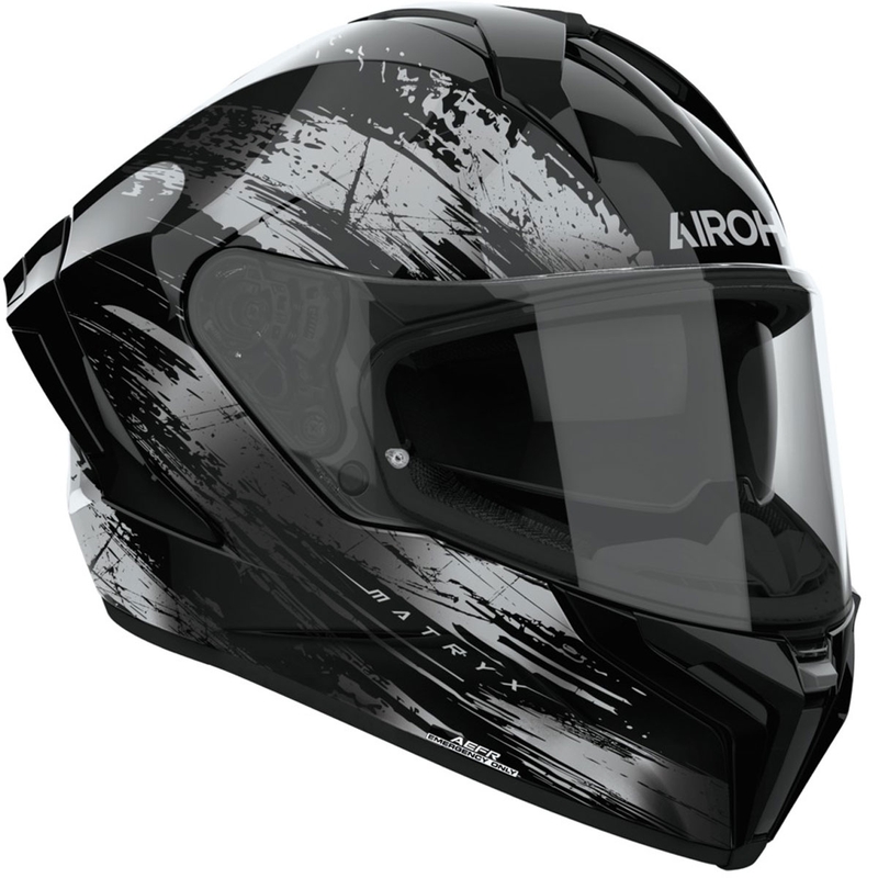 Integrēta motocikla ķivere Airoh MATRYX Reflex spīdīgi pelēka