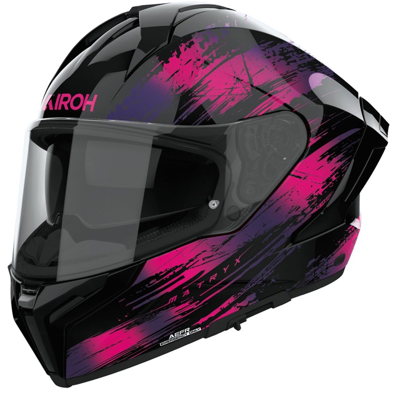 Integrēta motociklu ķivere Airoh MATRYX Reflex spīdīga violeta